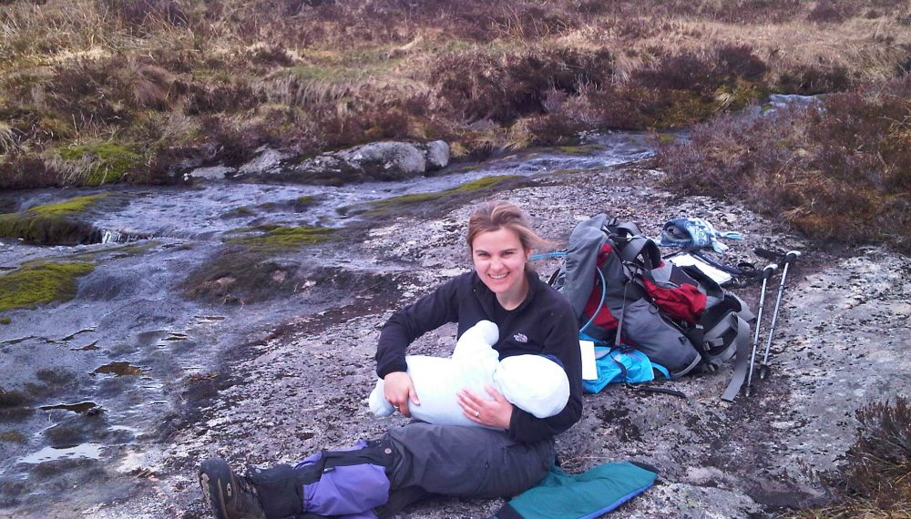 Jo Cox breastfeeding Cuillin Cox, 2011 Photo courtesy of Jo Cox’s family Jo is pictured here halfway up a Scottish mountain a few months after her son Cuillin was born.